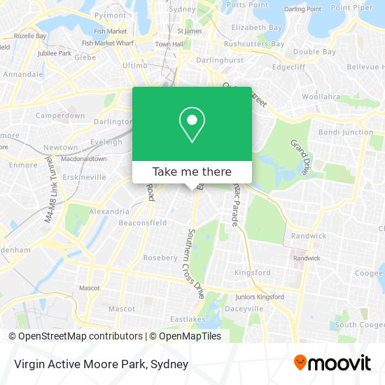 Virgin Active Moore Park map