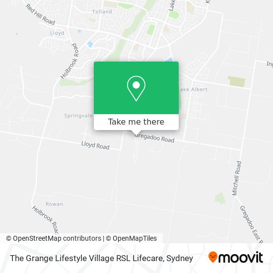 The Grange Lifestyle Village RSL Lifecare map
