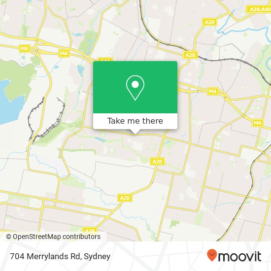 704 Merrylands Rd map