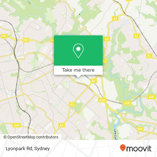 Lyonpark Rd map