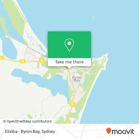 Elixiba - Byron Bay map