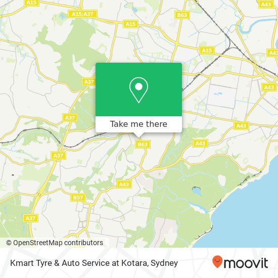 Kmart Tyre & Auto Service at Kotara map