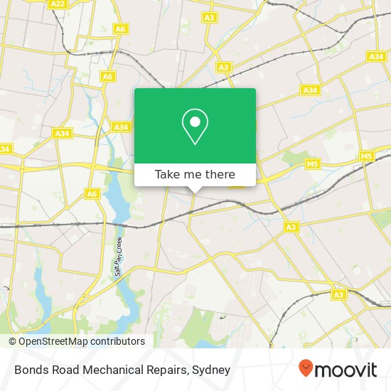 Mapa Bonds Road Mechanical Repairs