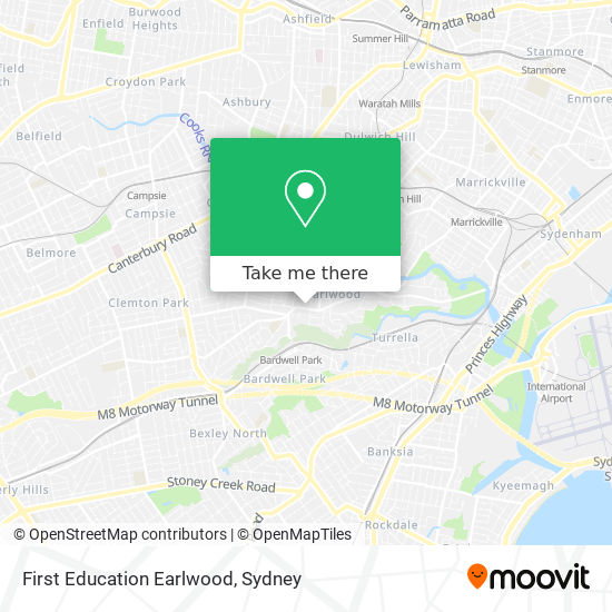 First Education Earlwood map