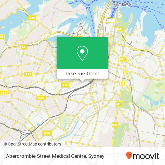 Abercrombie Street Medical Centre map
