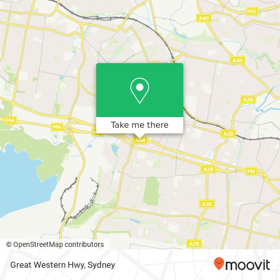 Mapa Great Western Hwy