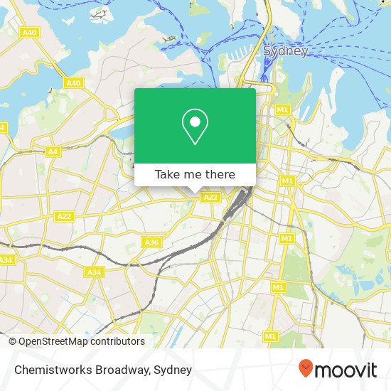 Chemistworks Broadway map