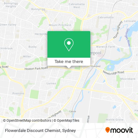 Mapa Flowerdale Discount Chemist