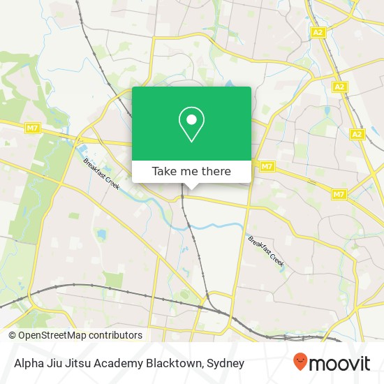 Mapa Alpha Jiu Jitsu Academy Blacktown