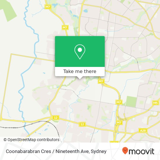 Coonabarabran Cres / Nineteenth Ave map