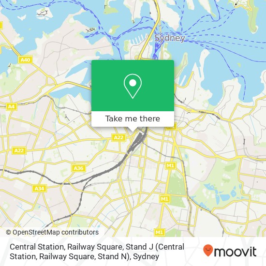 Central Station, Railway Square, Stand J map