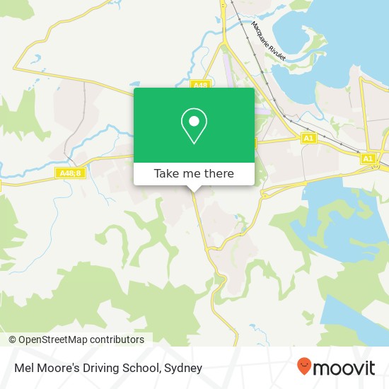 Mapa Mel Moore's Driving School