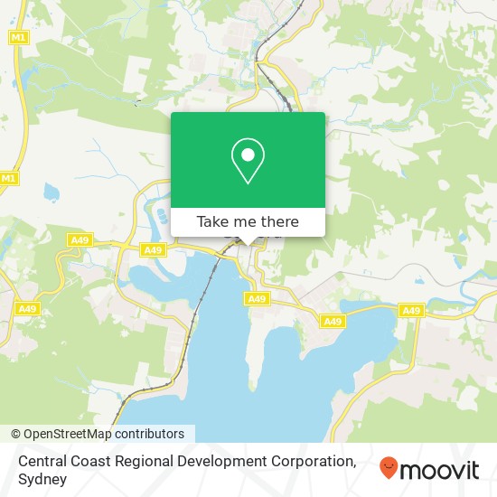 Mapa Central Coast Regional Development Corporation