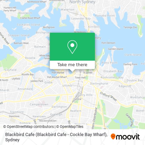 Blackbird Cafe (Blackbird Cafe - Cockle Bay Wharf) map