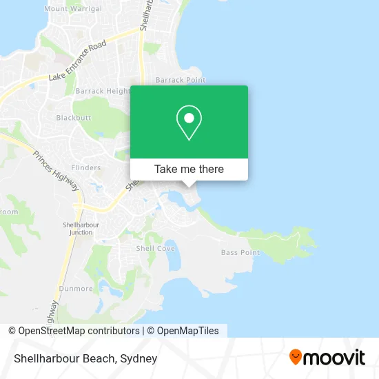 Mapa Shellharbour Beach
