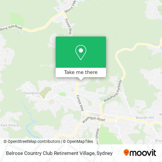Belrose Country Club Retirement Village map