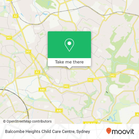 Mapa Balcombe Heights Child Care Centre