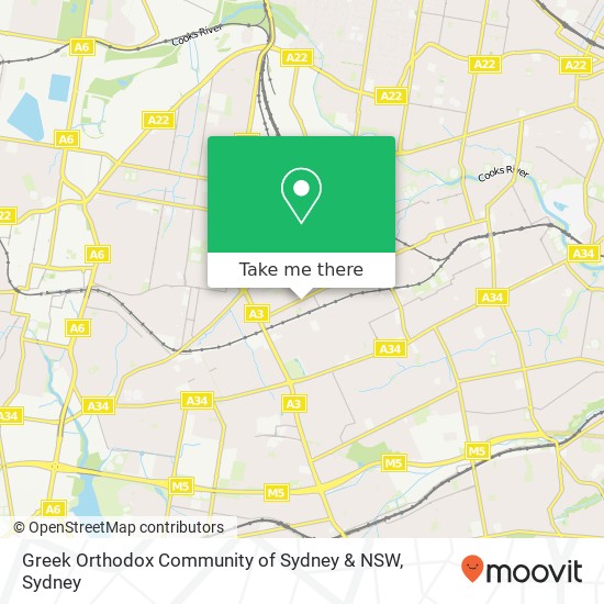 Mapa Greek Orthodox Community of Sydney & NSW