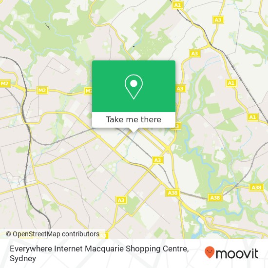 Everywhere Internet Macquarie Shopping Centre map
