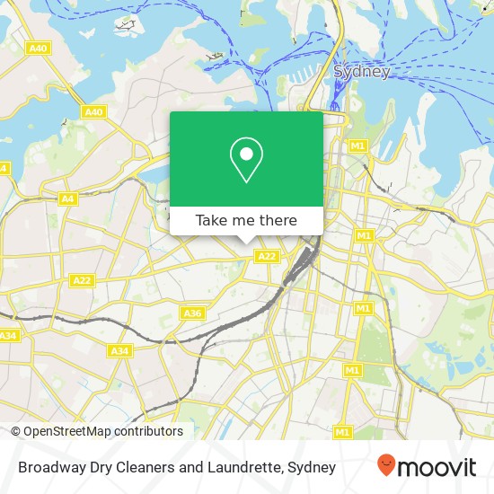 Mapa Broadway Dry Cleaners and Laundrette