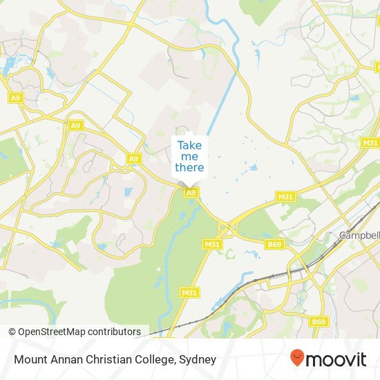 Mapa Mount Annan Christian College