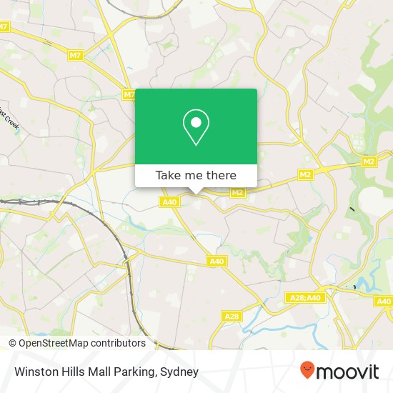 Mapa Winston Hills Mall Parking