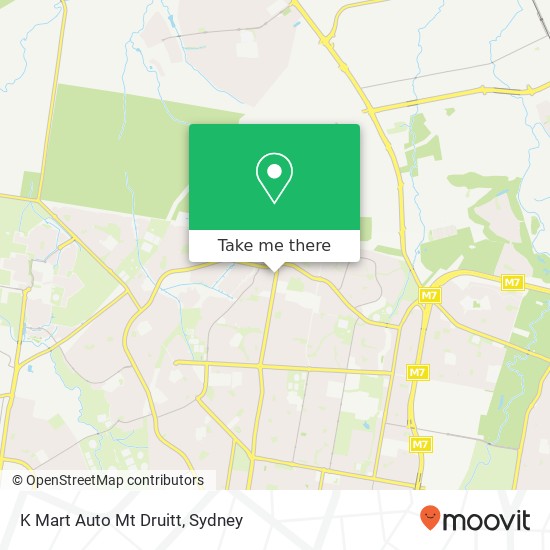 K Mart Auto Mt Druitt map