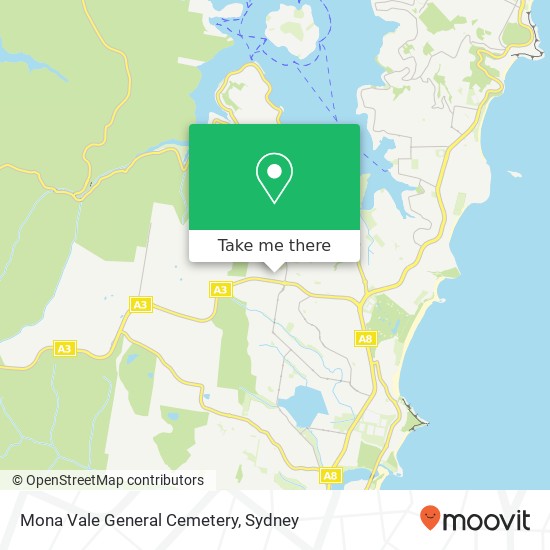 Mona Vale General Cemetery map