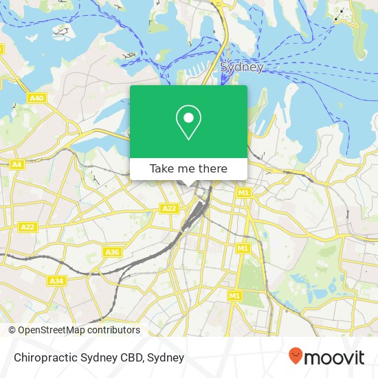 Chiropractic Sydney CBD map