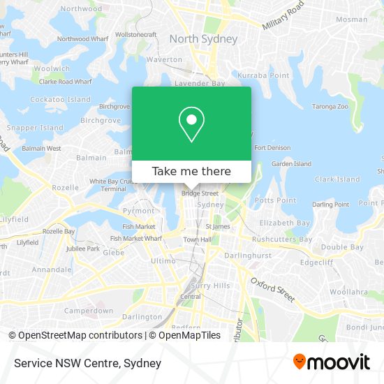 Mapa Service NSW Centre