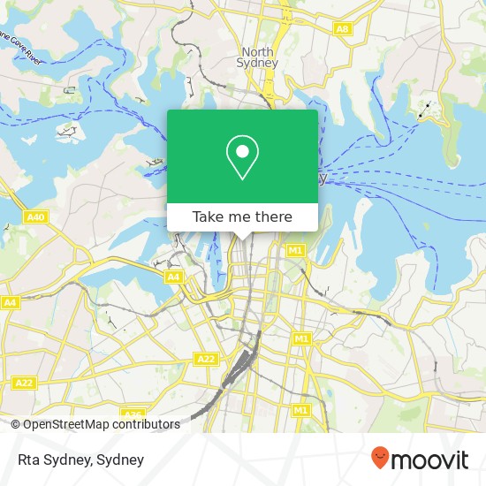 Mapa Rta Sydney