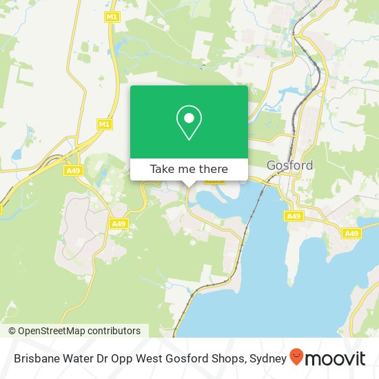Brisbane Water Dr Opp West Gosford Shops map