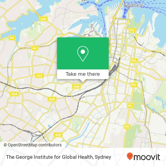 Mapa The George Institute for Global Health