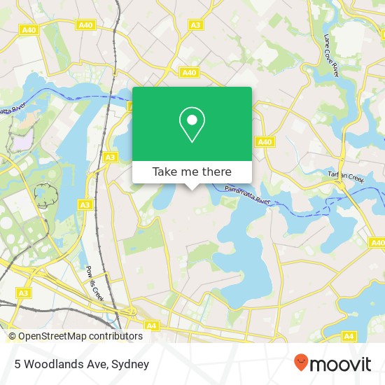 5 Woodlands Ave map