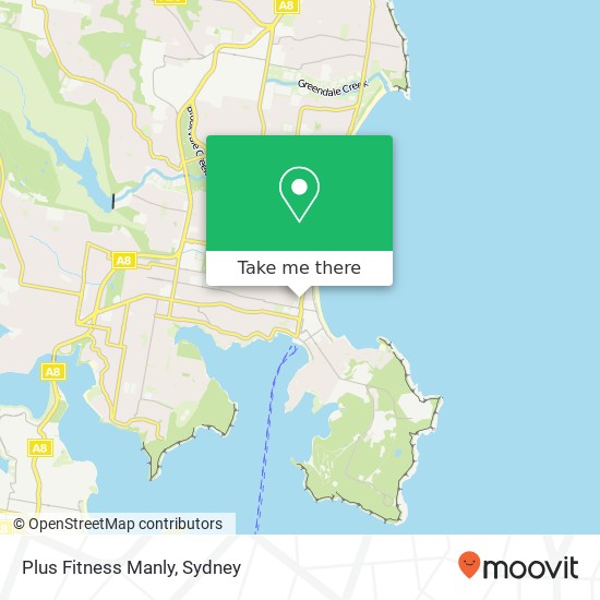 Plus Fitness Manly map