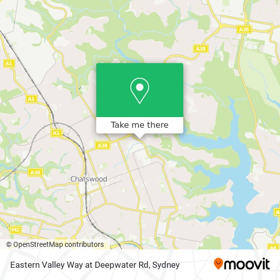 Eastern Valley Way at Deepwater Rd map