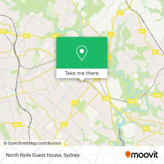 North Ryde Guest House map