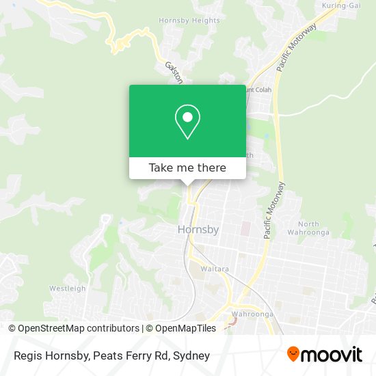 Regis Hornsby, Peats Ferry Rd map