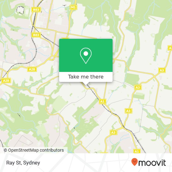 Ray St map