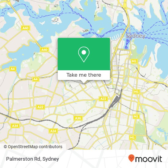 Mapa Palmerston Rd