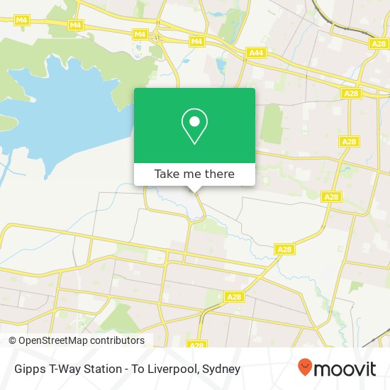 Gipps T-Way Station - To Liverpool map