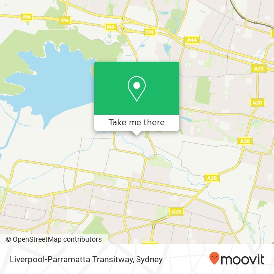 Liverpool-Parramatta Transitway map