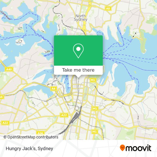 Hungry Jack's map