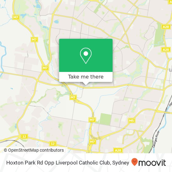 Hoxton Park Rd Opp Liverpool Catholic Club map