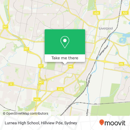 Mapa Lurnea High School, Hillview Pde