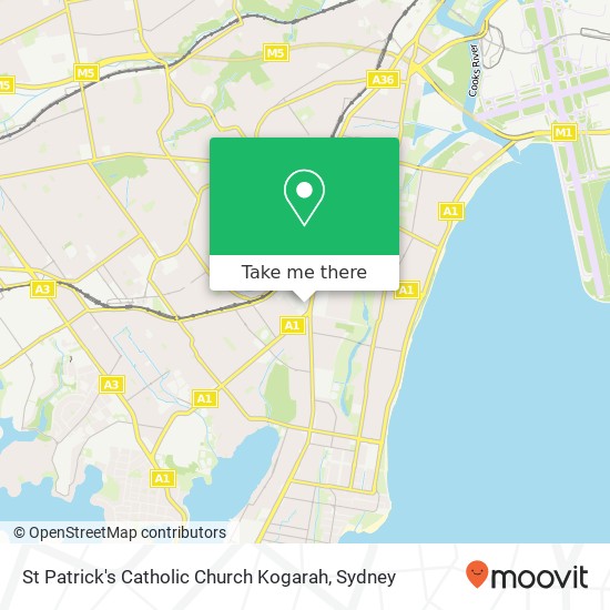 St Patrick's Catholic Church Kogarah map