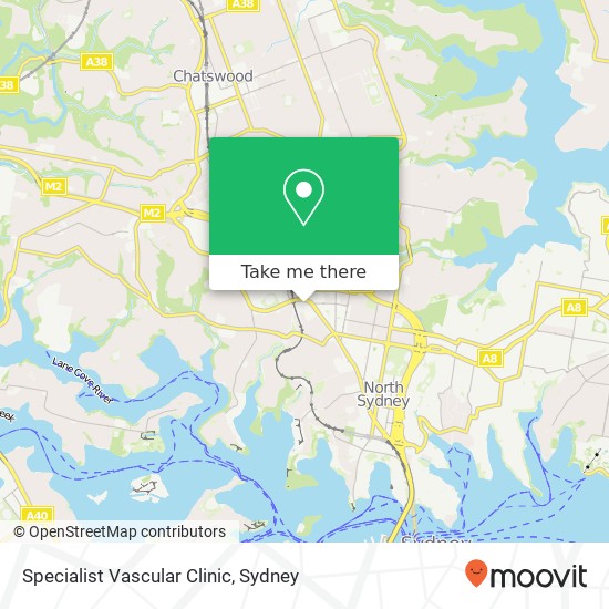 Specialist Vascular Clinic map