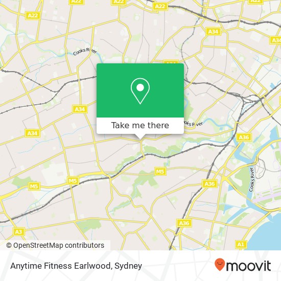 Anytime Fitness Earlwood map