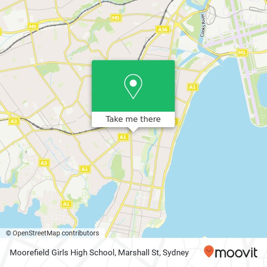 Moorefield Girls High School, Marshall St map