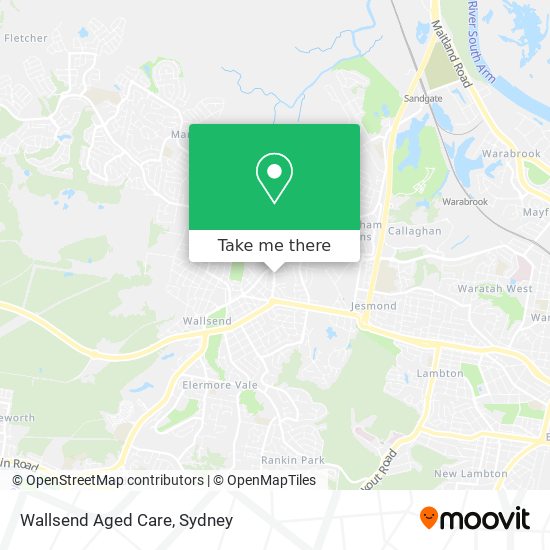 Wallsend Aged Care map